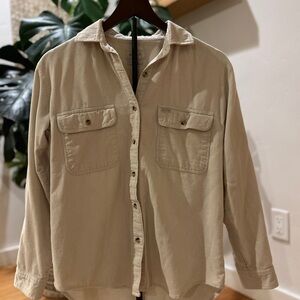 Beige Button-Up Shirt